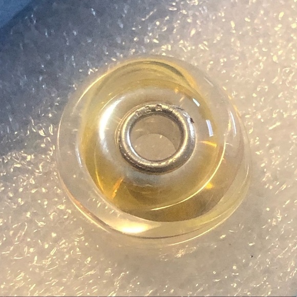 925 LAA Honey Twilight Murano Glass Beads Pearlescent yellow 61402 Retired EUC - Picture 7 of 12